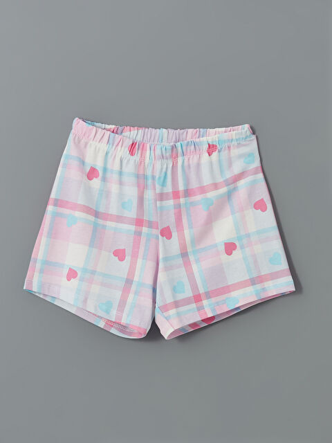 LCW Kids Beli Lastikli Baskılı Kız Çocuk Pijama Şort - S5MQ69Z4-LT4