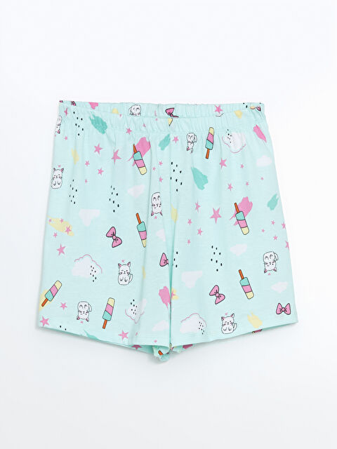 LCW Kids Beli Lastikli Baskılı Kız Çocuk Pijama Şort - S5MQ70Z4-LTZ