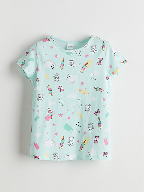 LCW Kids Bisiklet Yaka Kız Çocuk Pijama Üst - S5MQ71Z4-LTZ