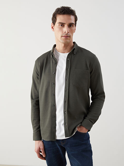 LCWAIKIKI Classic Regular Fit Uzun Kollu Oxford Erkek Gömlek - S5MQ80Z8-CX9