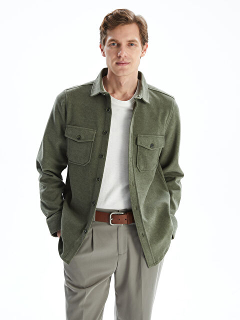 LCWAIKIKI Classic Slim Fit Uzun Kollu Erkek Gömlek - S5MQ83Z8-CWH