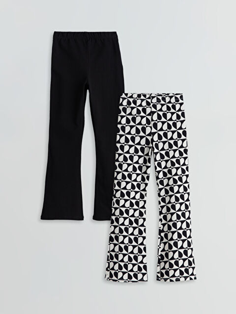 LCW Kids Beli Lastikli İspanyol Paça Kız Çocuk Tayt 2'li - S5MQ86Z4-LQJ