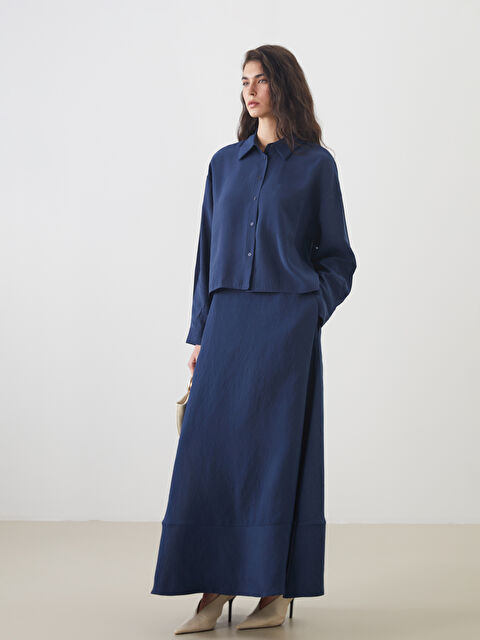 LCW Modest Beli Lastikli Modal Karışımlı Kloş Etek - S5MR06Z8-R48