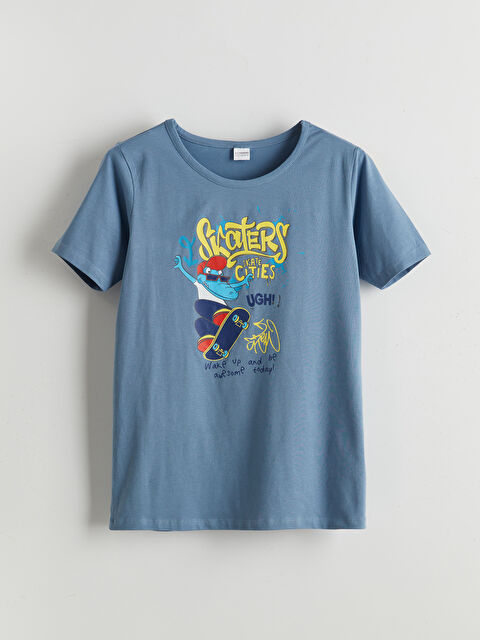 LCW Kids Bisiklet Yaka Erkek Çocuk Pijama Üst - S5MR17Z4-GWC