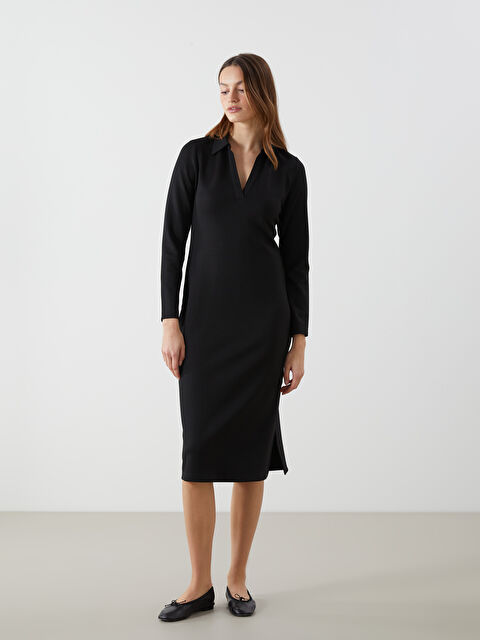 LCWAIKIKI Classic Gömlek Yaka Elbise - S5MR43Z8-CVL