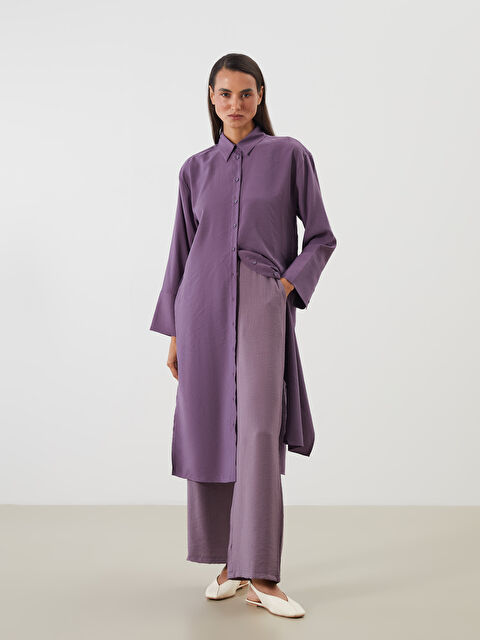 LCW Modest Beli Lastikli Dokulu Kadın Pantolon - S5MR53Z8-JRQ