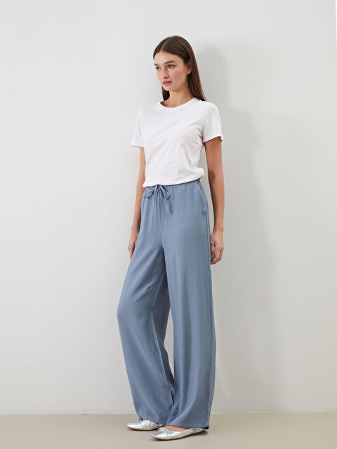 LCW Modest Beli Lastikli Dokulu Kadın Pantolon - S5MR53Z8-L6H