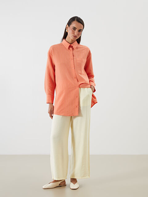 LCW Modest Beli Lastikli Dokulu Kadın Pantolon - S5MR53Z8-YBP