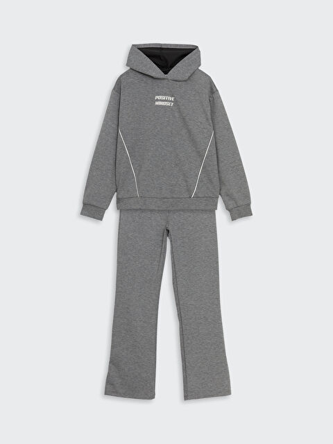 LCW Kids Kapüşonlu Soft Touch Kız Çocuk Eşofman Takım - S5MR57Z4-CT3