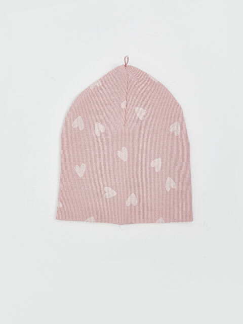 LCW baby Kalp Baskılı Kız Bebek Bere - S5MR65Z1-LT7