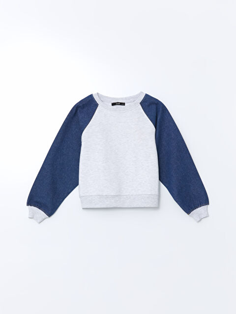 LCW Kids Bisiklet Yaka Kız Çocuk Sweatshirt - S5MS31Z4-CT3
