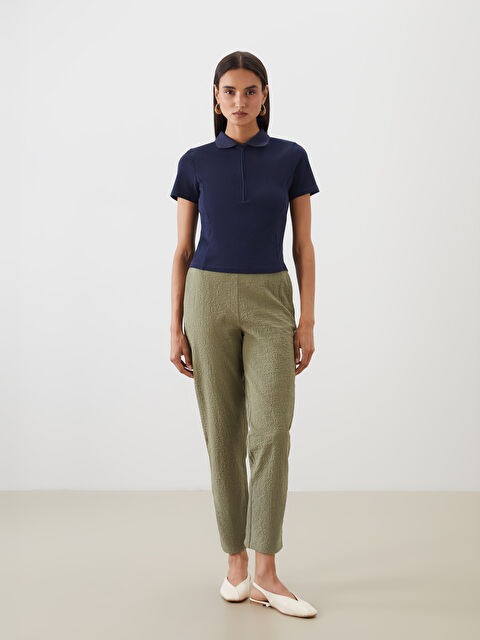 LCW Modest Beli Lastikli Havuç Kesim Kadın Pantolon - S5MS43Z8-VDU