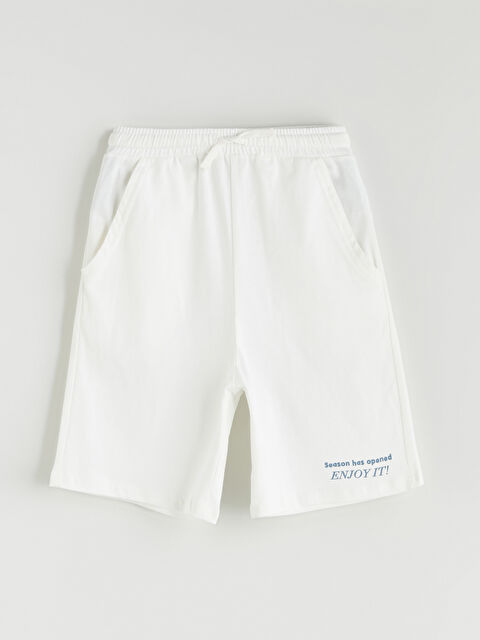 LCW Kids Beli Lastikli Erkek Çocuk Baskılı Şort