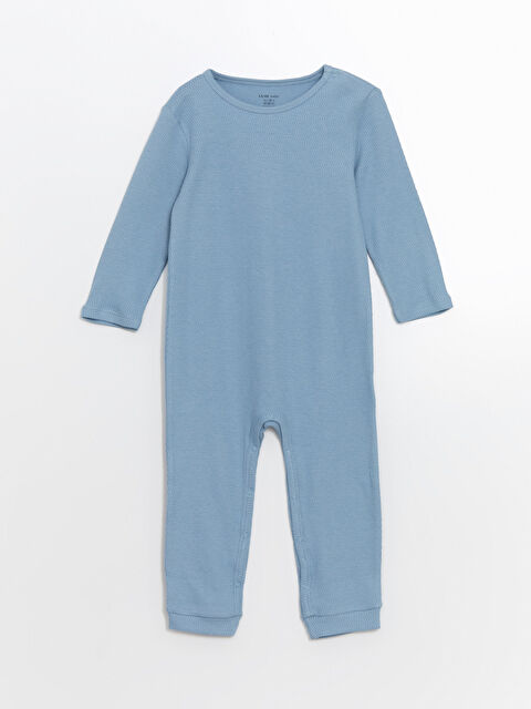 LCW baby Bisiklet Yaka Erkek Bebek Penye Tulum - S5MT08Z1-R0W