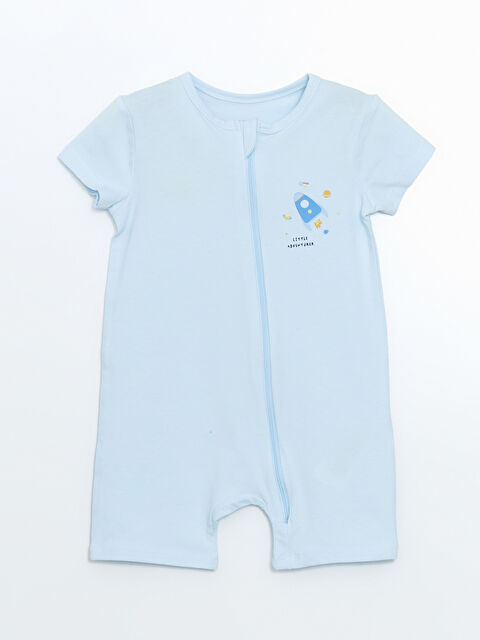 LCW baby Bisiklet Yaka Erkek Bebek Penye Tulum - S5MT10Z1-QXE