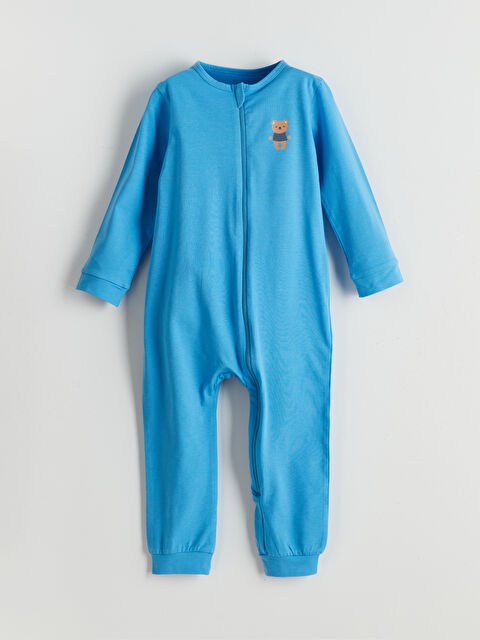 LCW baby Bisiklet Yaka Erkek Bebek Penye Tulum - S5MT14Z1-GUX