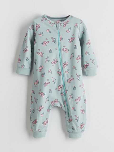 LCW baby Bisiklet Yaka Kız Bebek İnterlok Tulum - S5MT15Z1-LRL