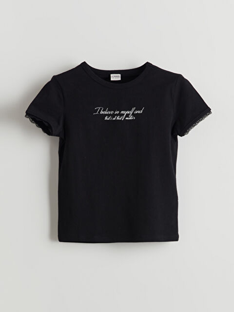 LCW Kids Bisiklet Yaka Kız Çocuk Tişört - S5MT67Z4-CVL