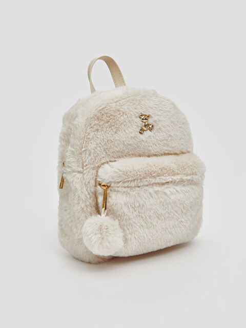 LCW ACCESSORIES Nakışlı Pelüş Kız Çocuk Sırt Çantası - S5MU02Z4-F0B