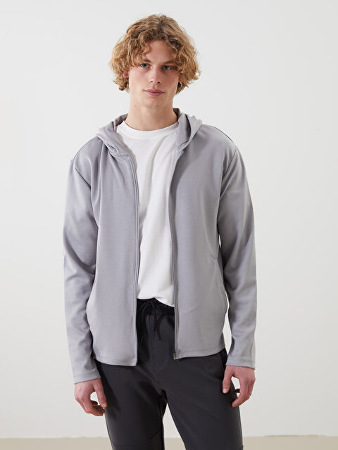 XSIDE ACTIVE Kapüşonlu Uzun Kollu Erkek Fermuarlı Sweatshirt - S5MU24Z8-CWL