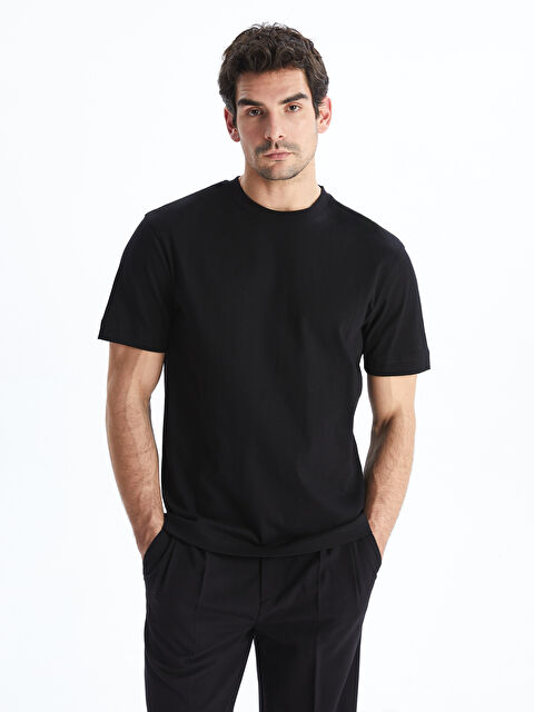 LCW Vision Bisiklet Yaka Penye Erkek Tişört - S5MU51Z8-CVL