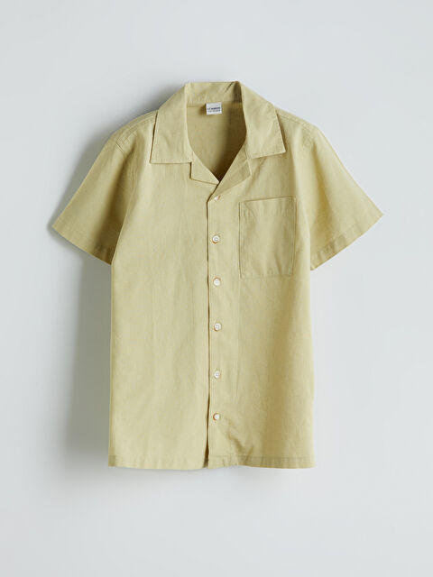 LCW Kids Linen Blend Boys' Shirt - S5MV20Z4-FMD