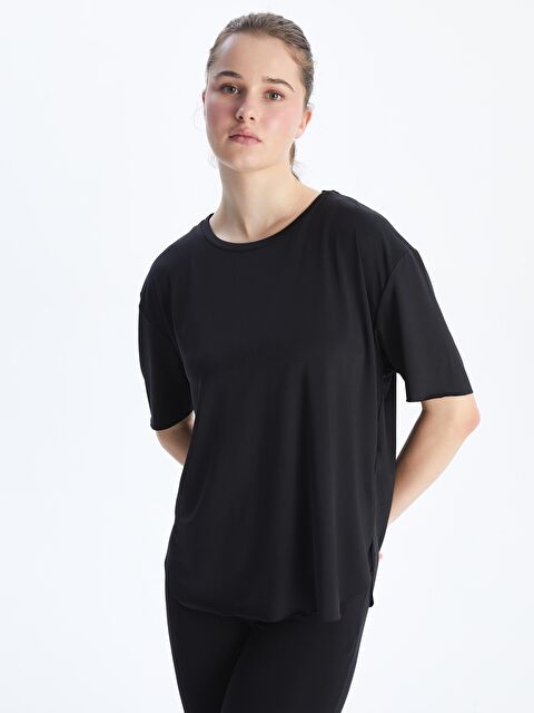 KOOR SPORT Bisiklet Yaka Kadın Spor Tişört - S5MV41Z8-CVL