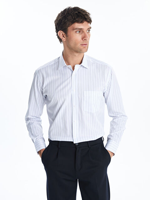 LCW BUSINESS Regular Fit Uzun Kollu Çizgili Erkek Gömlek