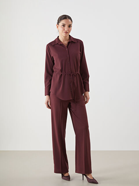 LCWAIKIKI Classic Beli Lastikli Geniş Paça Kadın Pantolon - S5MV63Z8-CYF