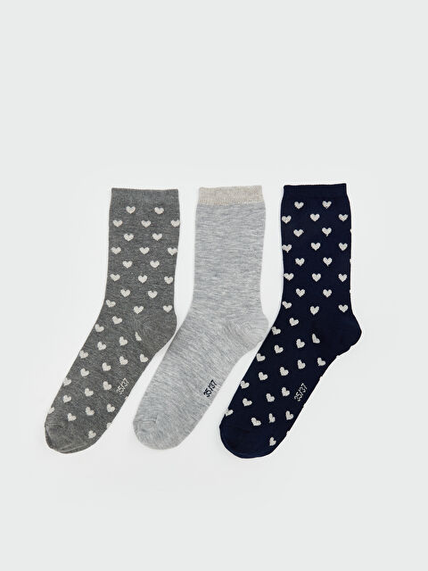 LCW DREAM Desenli Kadın Soket Çorap 3'lü - S5MV77Z8-J2Y
