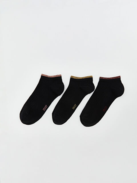 LCW DREAM Baskılı Kadın Sneaker Çorap 3'lü