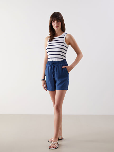 LCW Comfort Beli Lastikli Kadın Şort - S5MY94Z8-YAC