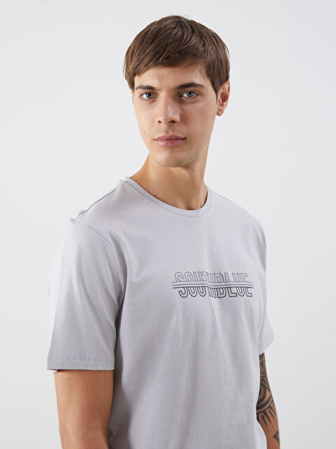 SOUTHBLUE Bisiklet Yaka Baskılı Penye Erkek Tişört - S5N011Z8-J2B