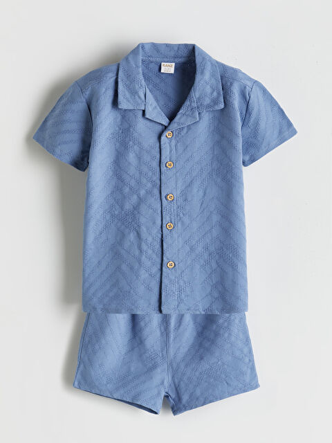 LCW baby Pamuklu Erkek Bebek Gömlek ve Şort 2'li - S5N015Z1-GNQ