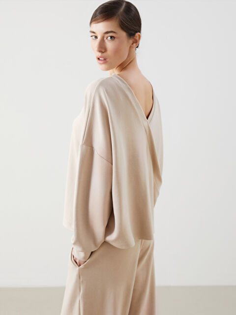 Natuvera Bisiklet Yaka Kadın Sweatshirt - S5N016Z8-ZV3