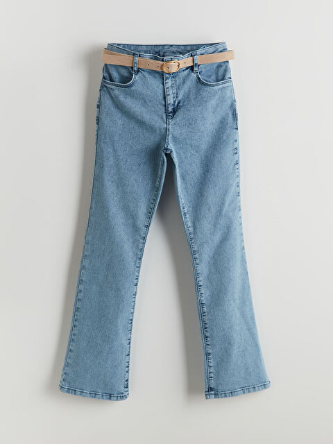 LCW Kids İspanyol Paça Kız Çocuk Jean Pantolon - S5N024Z4-SHK