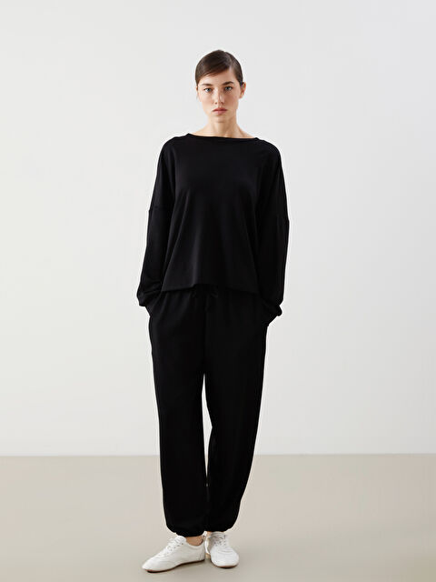 Natuvera Beli Lastikli Kadın Jogger Eşofman Altı - S5N028Z8-UP7