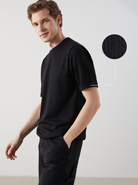 XSIDE Bisiklet Yaka Kısa Kollu Erkek Tişört - S5N070Z8-CVL