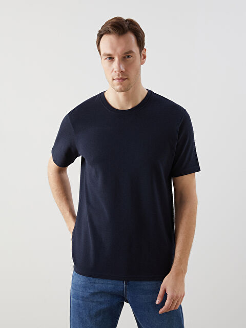 XSIDE Bisiklet Yaka Erkek Tişört - S5N071Z8-J2Y