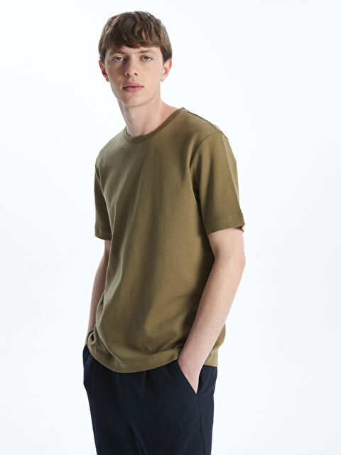 LCW Vision Bisiklet Yaka Kısa Kollu Erkek Tişört - S5N094Z8-TPW