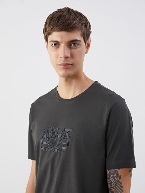 SOUTHBLUE Bisiklet Yaka Baskılı Penye Erkek Tişört - S5N098Z8-J2L