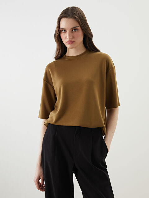 LCW Vision Bisiklet Yaka Kadın Tişört - S5N202Z8-H9E