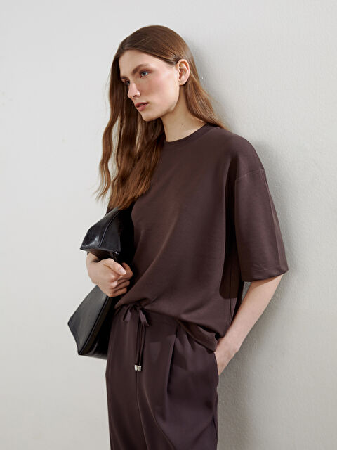 LCW Vision Bisiklet Yaka Kadın Tişört - S5N202Z8-R39