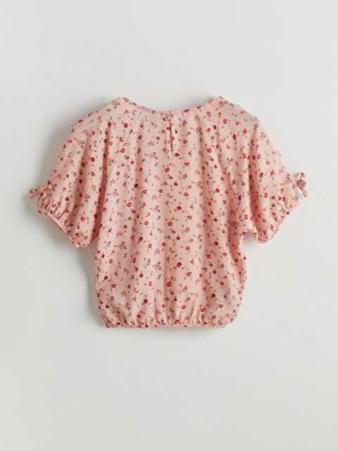 Chemisier Catimini Fille 12 Ans – Orange Floral, Coton, Col Carré, Sans Manches