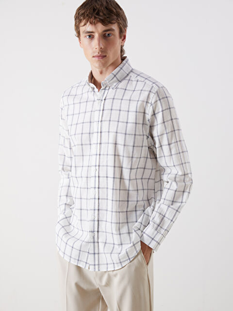 SOUTHBLUE Regular Fit Uzun Kollu Ekose Erkek Gömlek - S5N239Z8-LPT