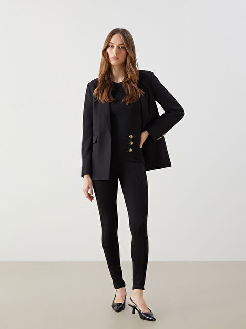 LCW Modest Beli Lastikli Dar Fit Kadın Pantolon - S5N241Z8-CVL