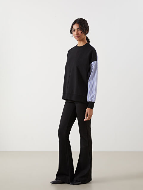 LCW Comfort Beli Lastikli İspanyol Paça Kadın Pantolon - S5N242Z8-CVL