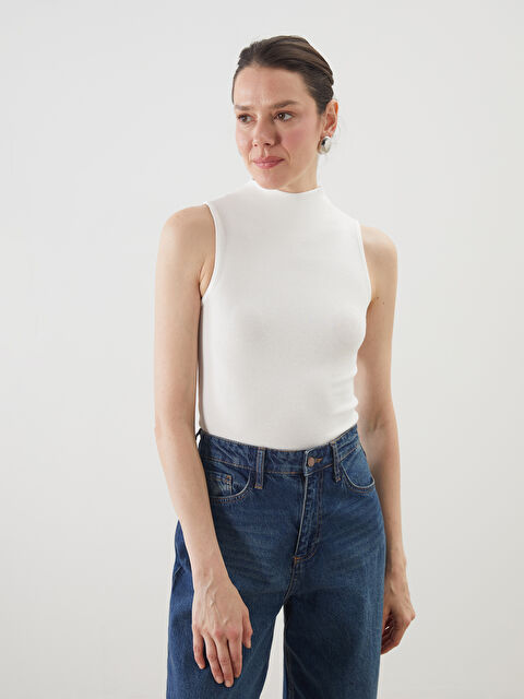 LCWAIKIKI Classic Dik Yaka Kadın Body - S5N287Z8-Q6K