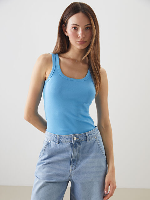 LCWAIKIKI Classic U Yaka Kadın Atlet - S5N289Z8-GEZ