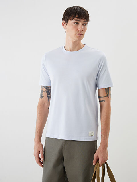 XSIDE Bisiklet Yaka Penye Erkek Tişört - S5N342Z8-J0L